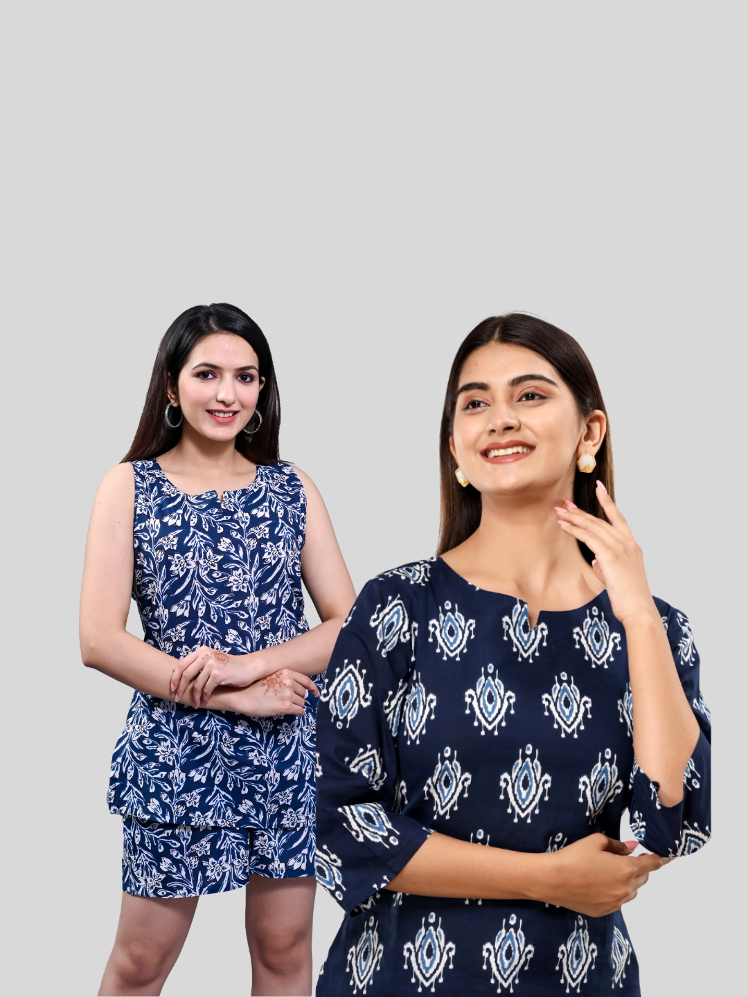 blue and dark blue lounge wear combo