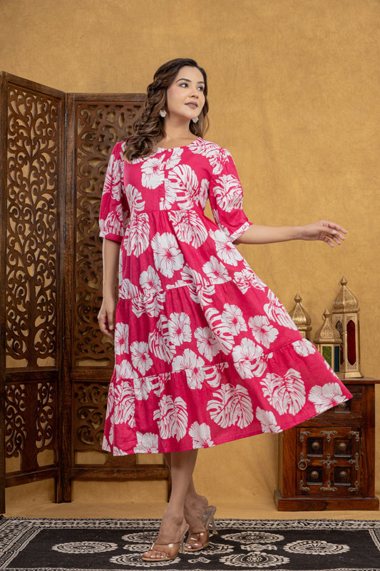 Blossom Glow Cotton Dress