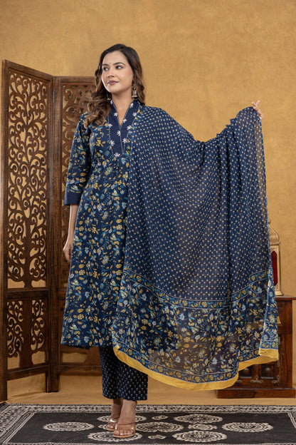 Indigo Petal 3-Piece Set