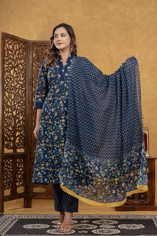 Indigo Petal 3-Piece Set
