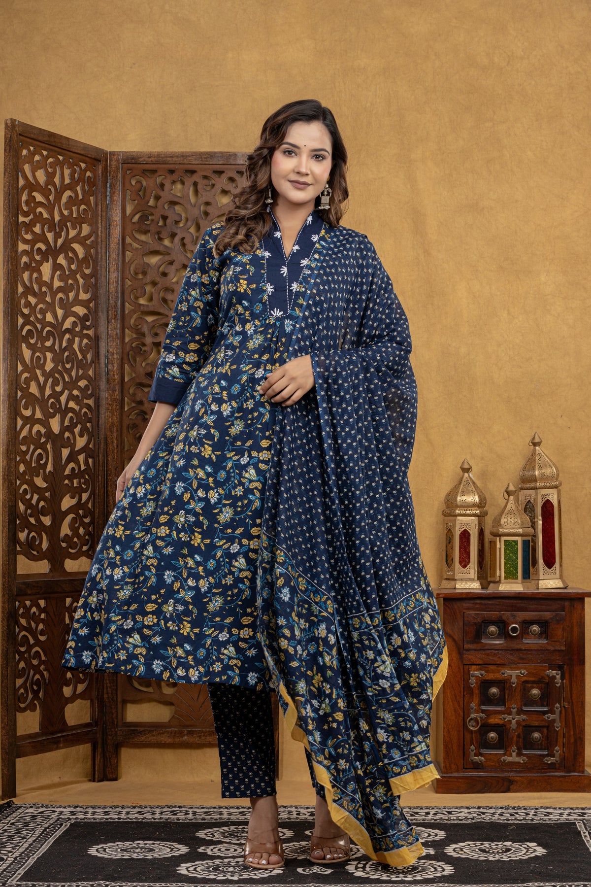 Indigo Petal 3-Piece Set