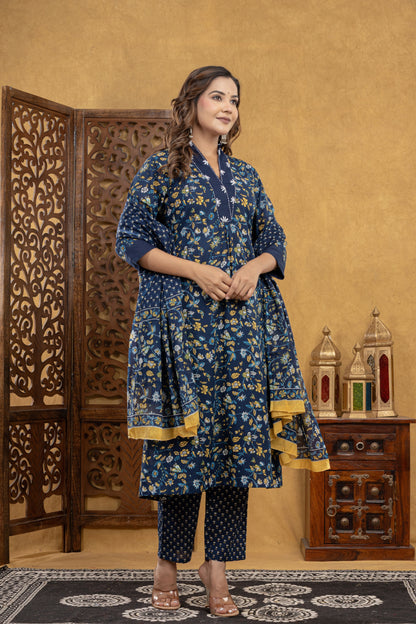Indigo Petal 3-Piece Set