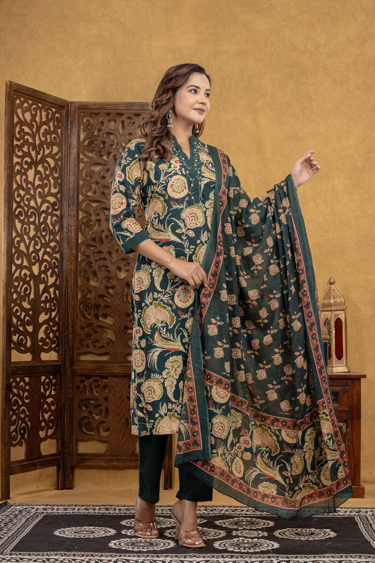Gulnoor Vintage Green Suit