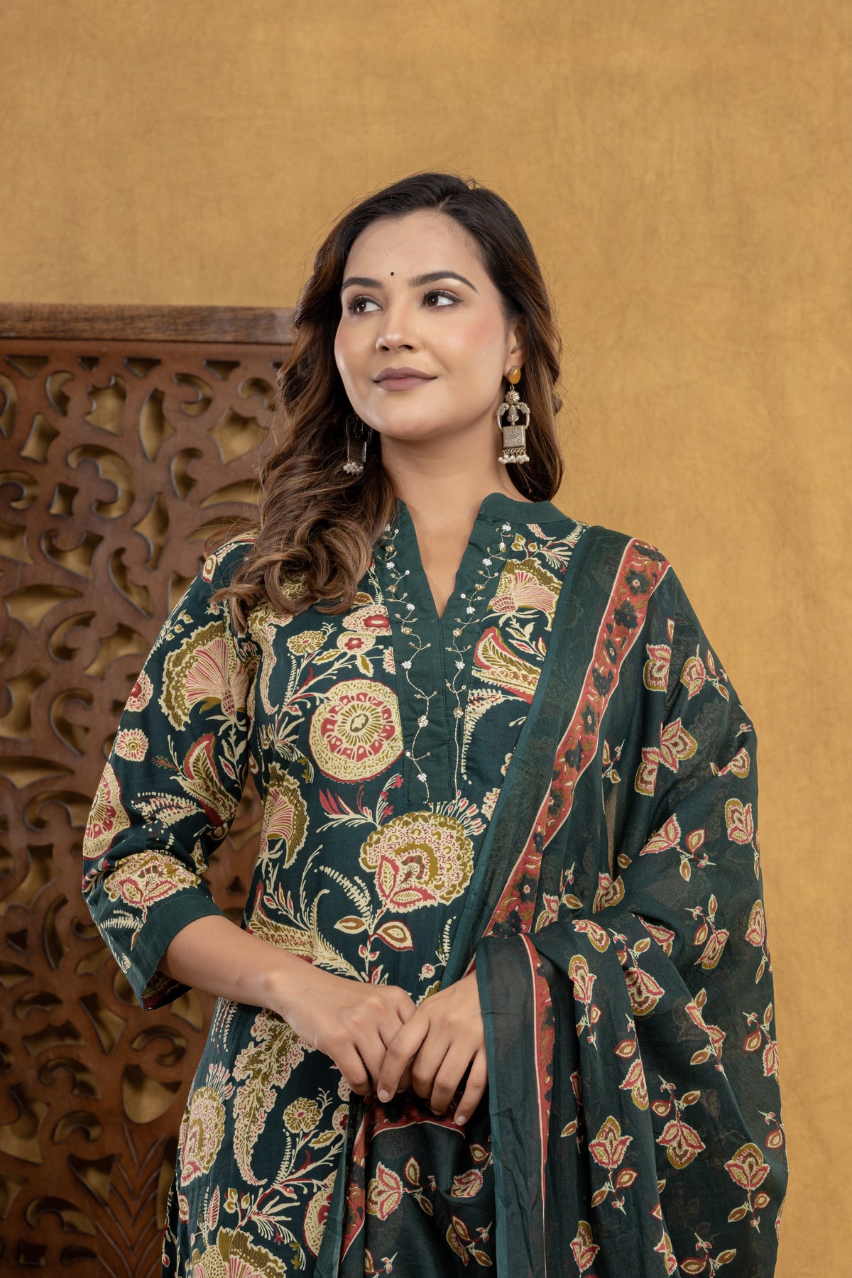 Gulnoor Vintage Green Suit