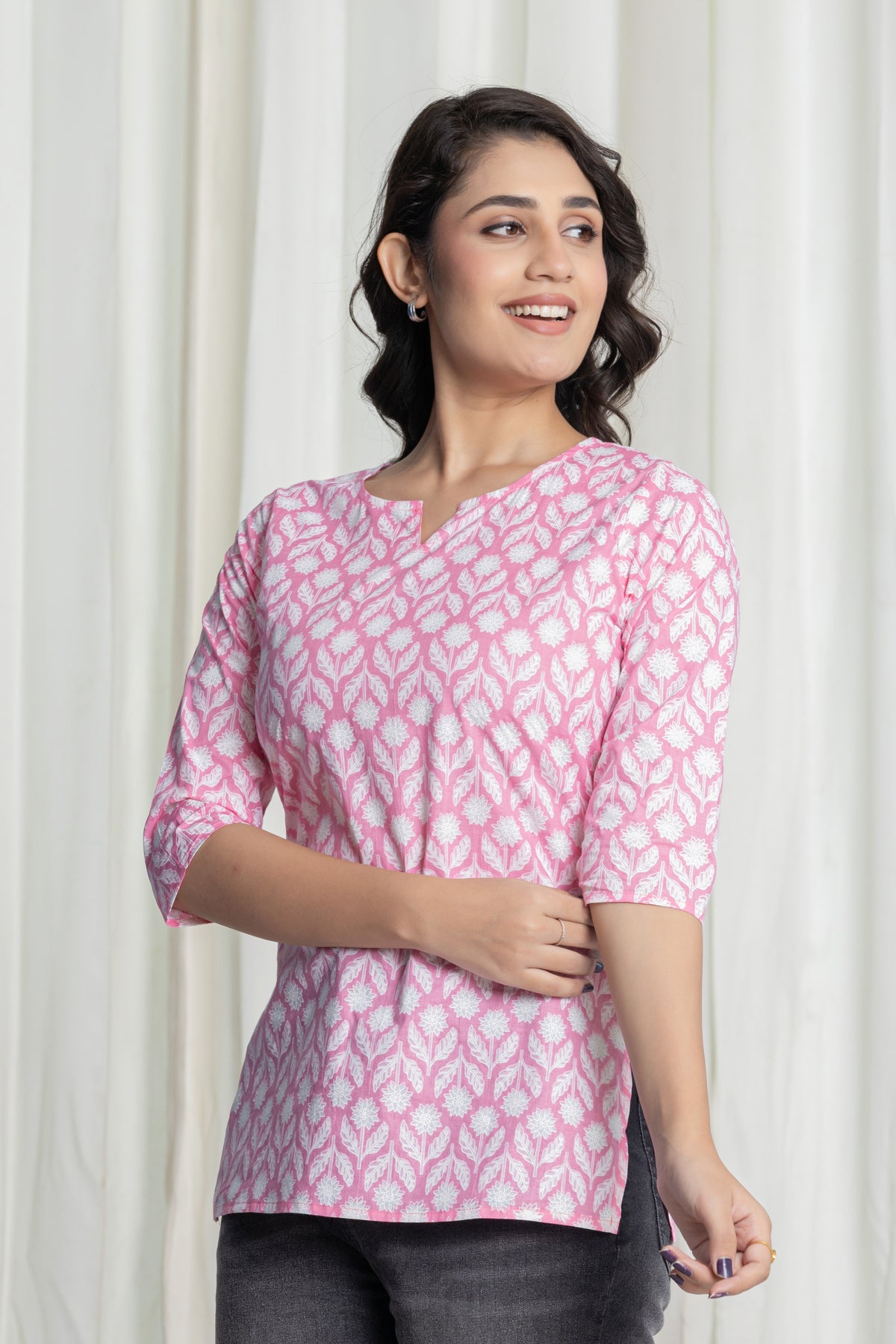 Rosewood Charm Short Kurti