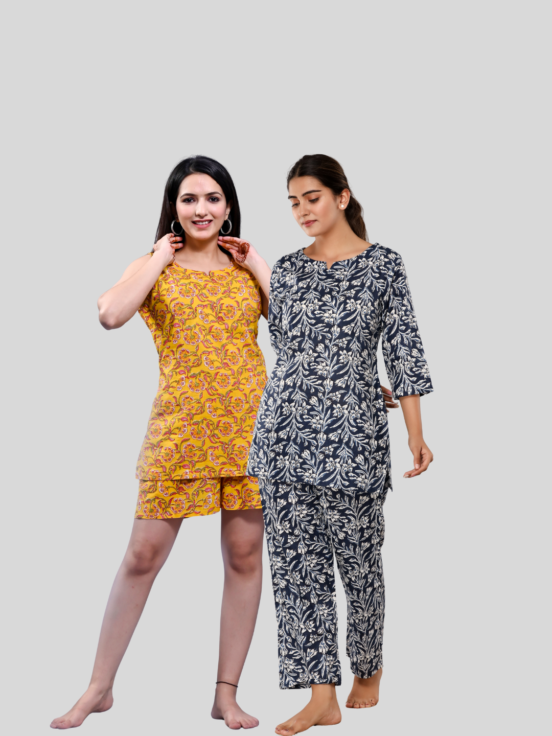 Yellow and Blue lounge wear combo