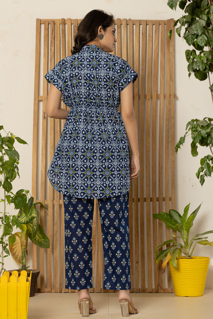 Indigo Bloom Co-ord Set
