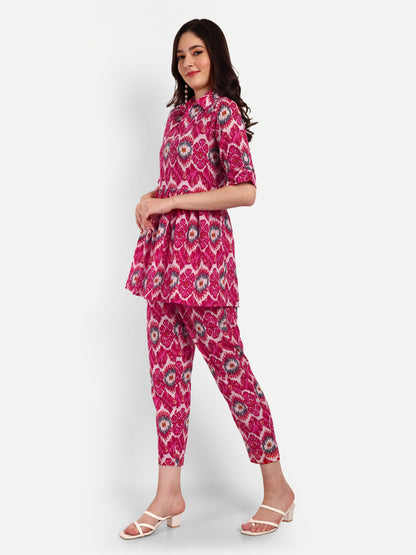 Pink Peplum Style Co-ord Sets