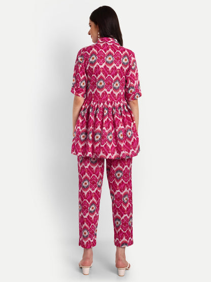 Pink Peplum Style Co-ord Sets