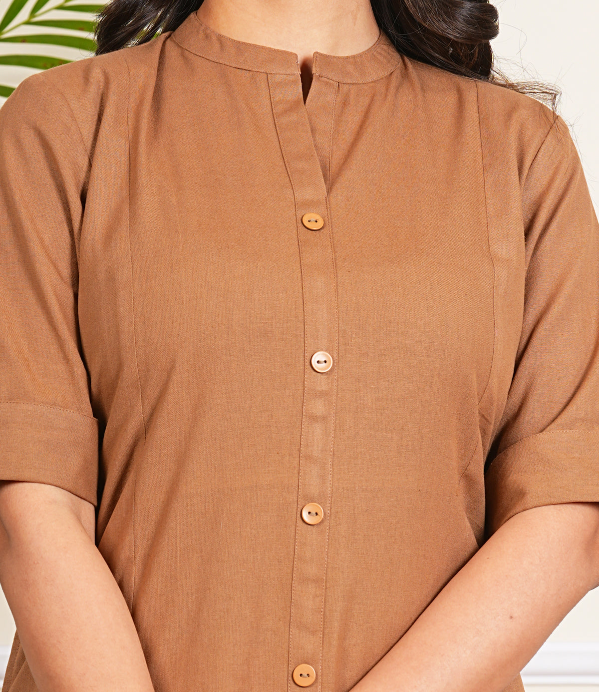 Cotton Pleated A-Line Kurta