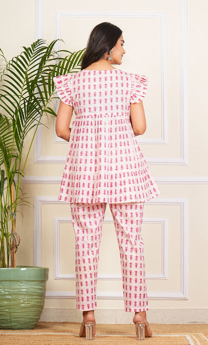 Gulabi Ruffle Cotton Co-ord Set