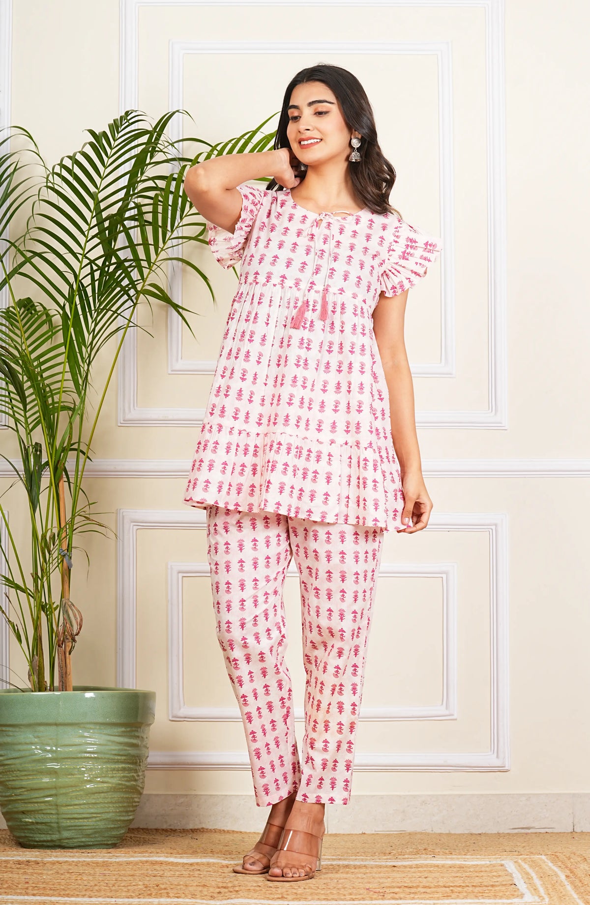 Gulabi Ruffle Cotton Co-ord Set