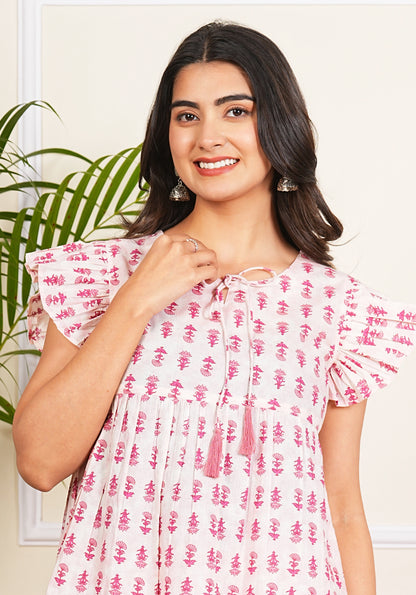 Gulabi Ruffle Cotton Co-ord Set