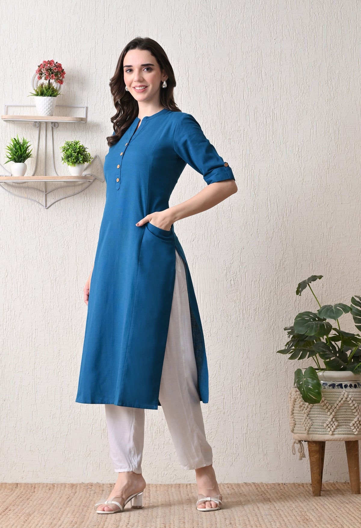 Neel Tara Straight  Kurti