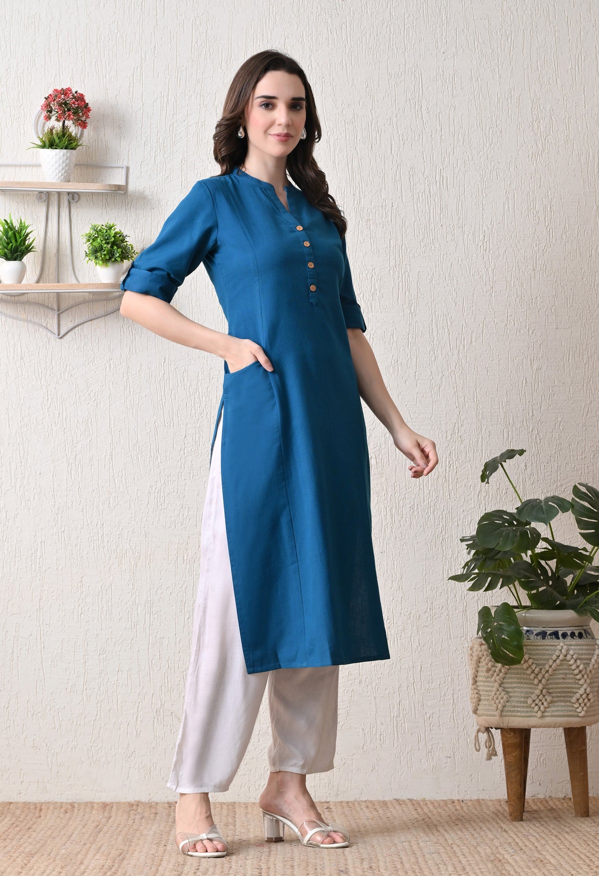 Neel Tara Straight  Kurti