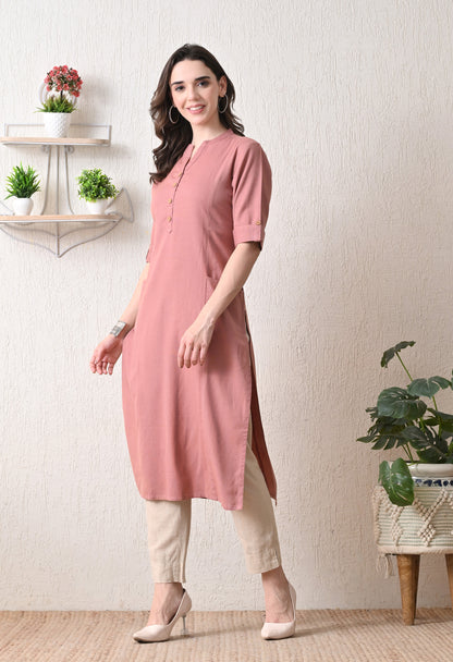 Rang-e-Gulab Straight Kurti