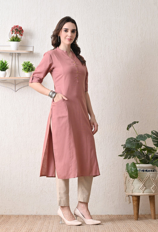 Rang-e-Gulab Straight Kurti