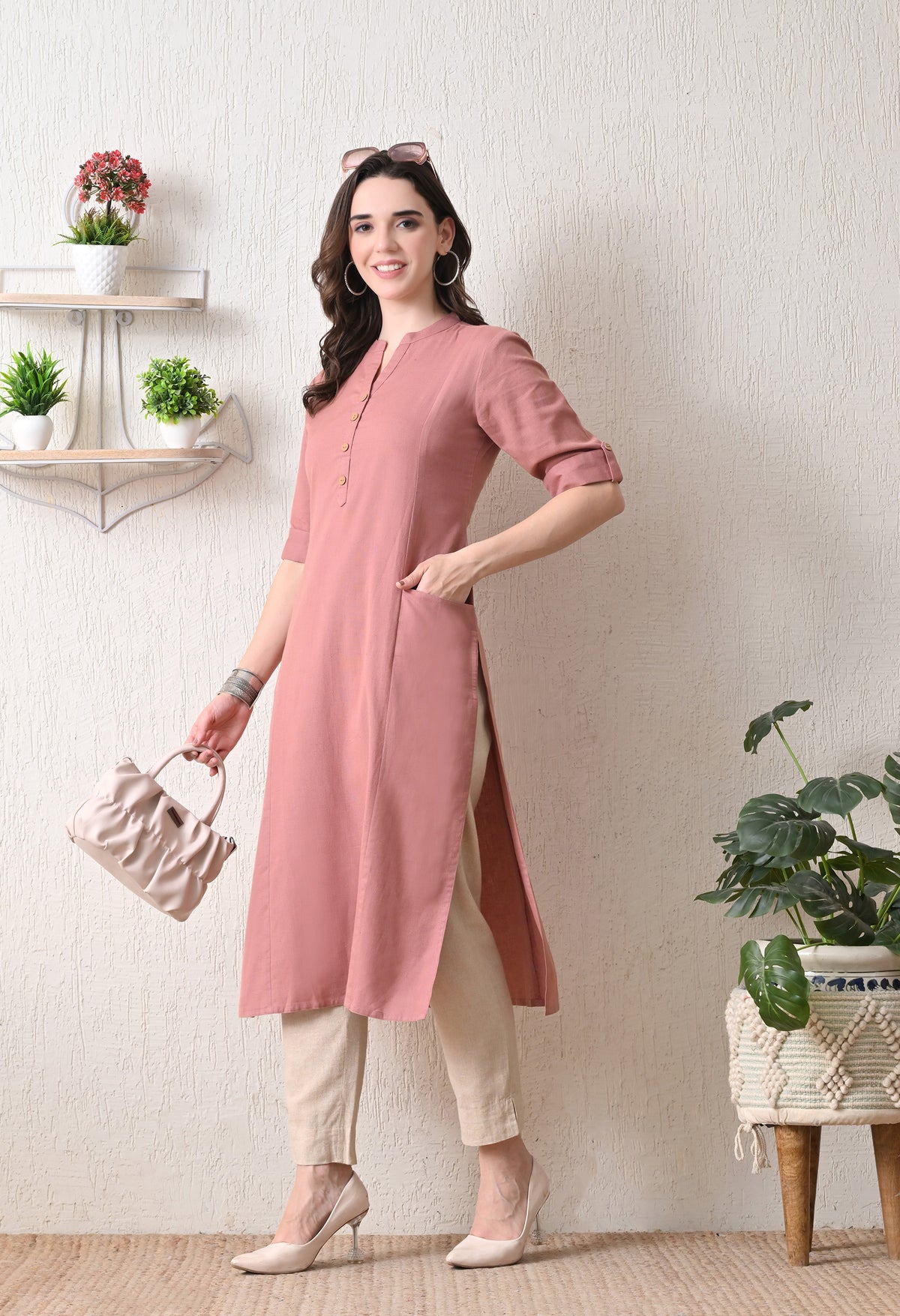 Rang-e-Gulab Straight Kurti